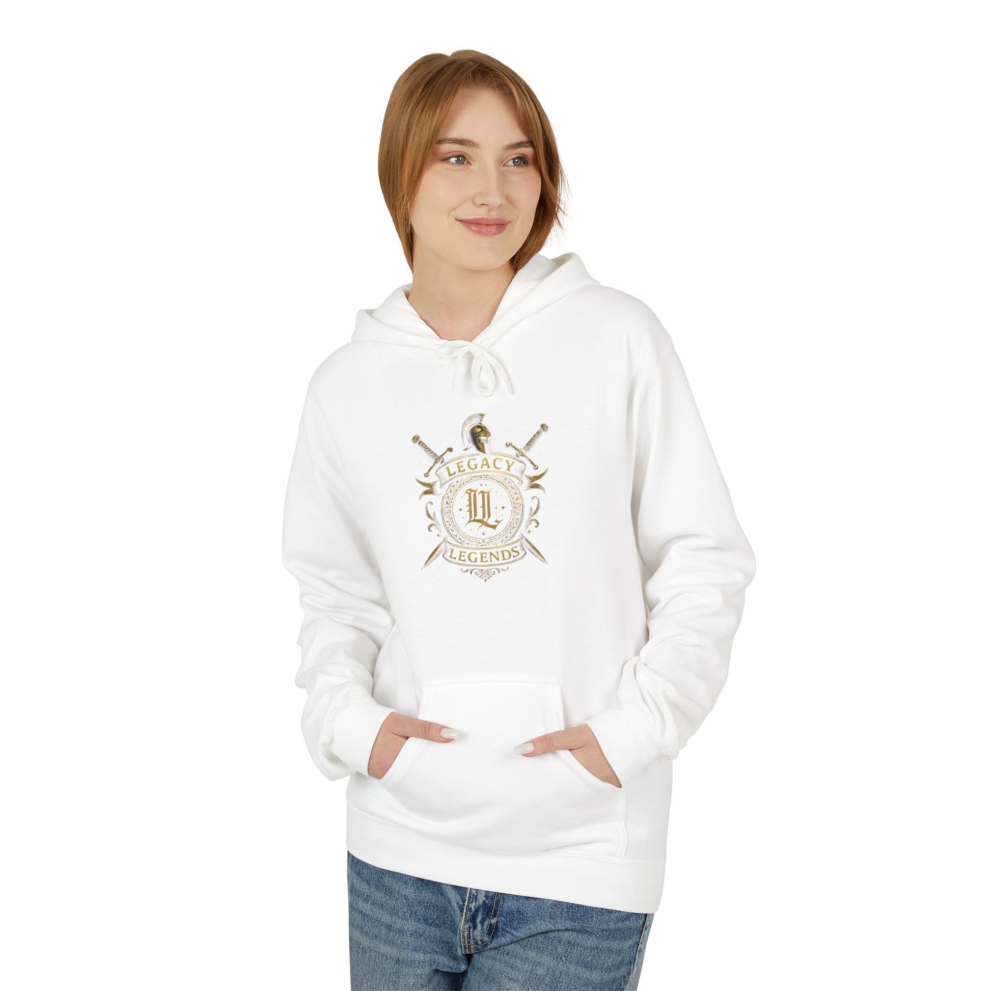 Legacy Fleece Hoodie - Wear The Legacy Become A Legend, Unisex Sweatshirt, Gift for Him, Inspirational Apparel, Cozy Wardrobe Essential