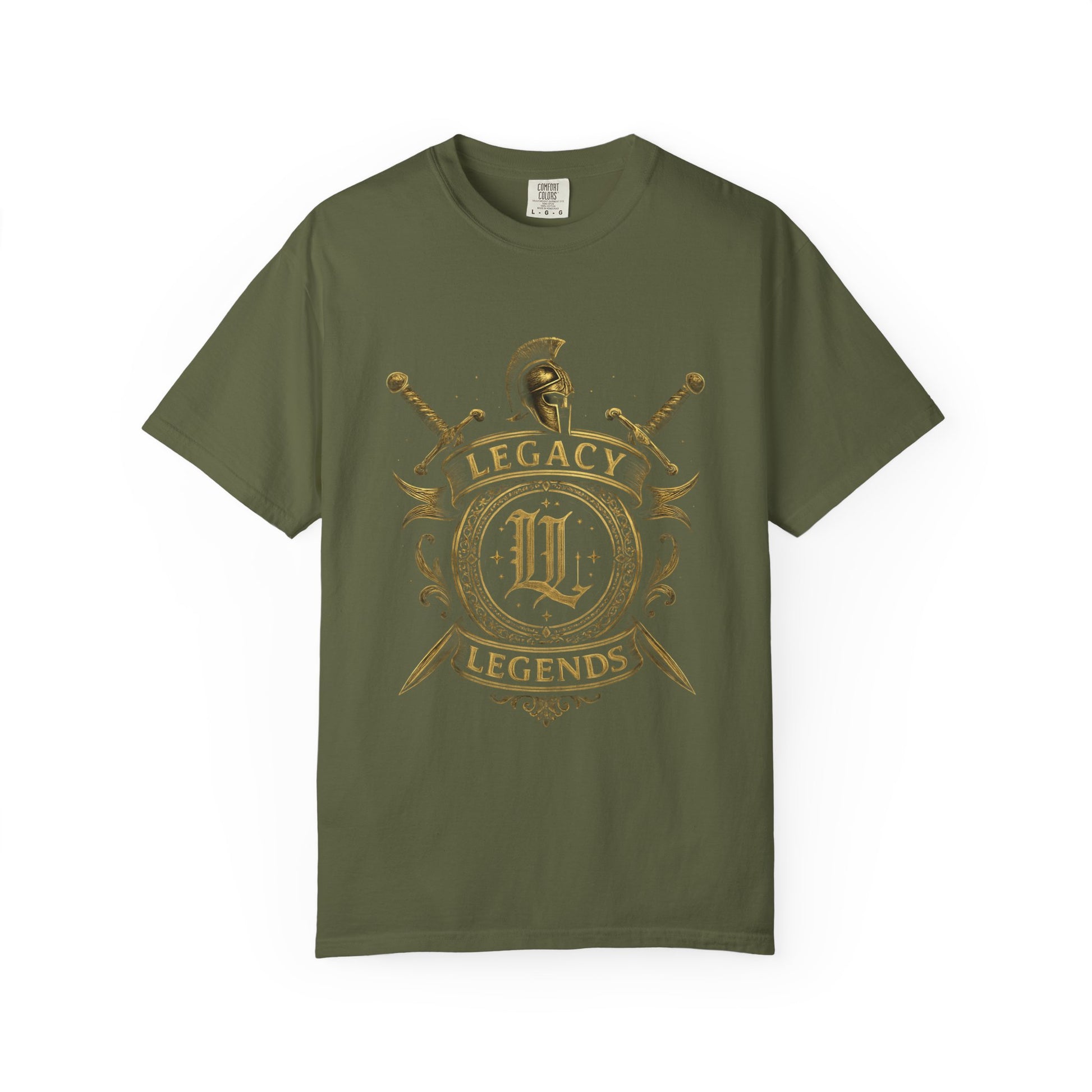 Unisex Garment-Dyed T-shirt with Legacy and Legends Design, Vintage Style Tee, Gift for History Buffs, Casual Wear, Men's & Women's Shirt
