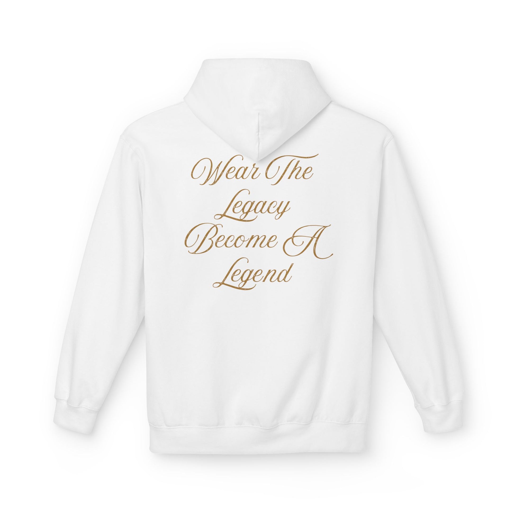 Legacy Fleece Hoodie - Wear The Legacy Become A Legend, Unisex Sweatshirt, Gift for Him, Inspirational Apparel, Cozy Wardrobe Essential