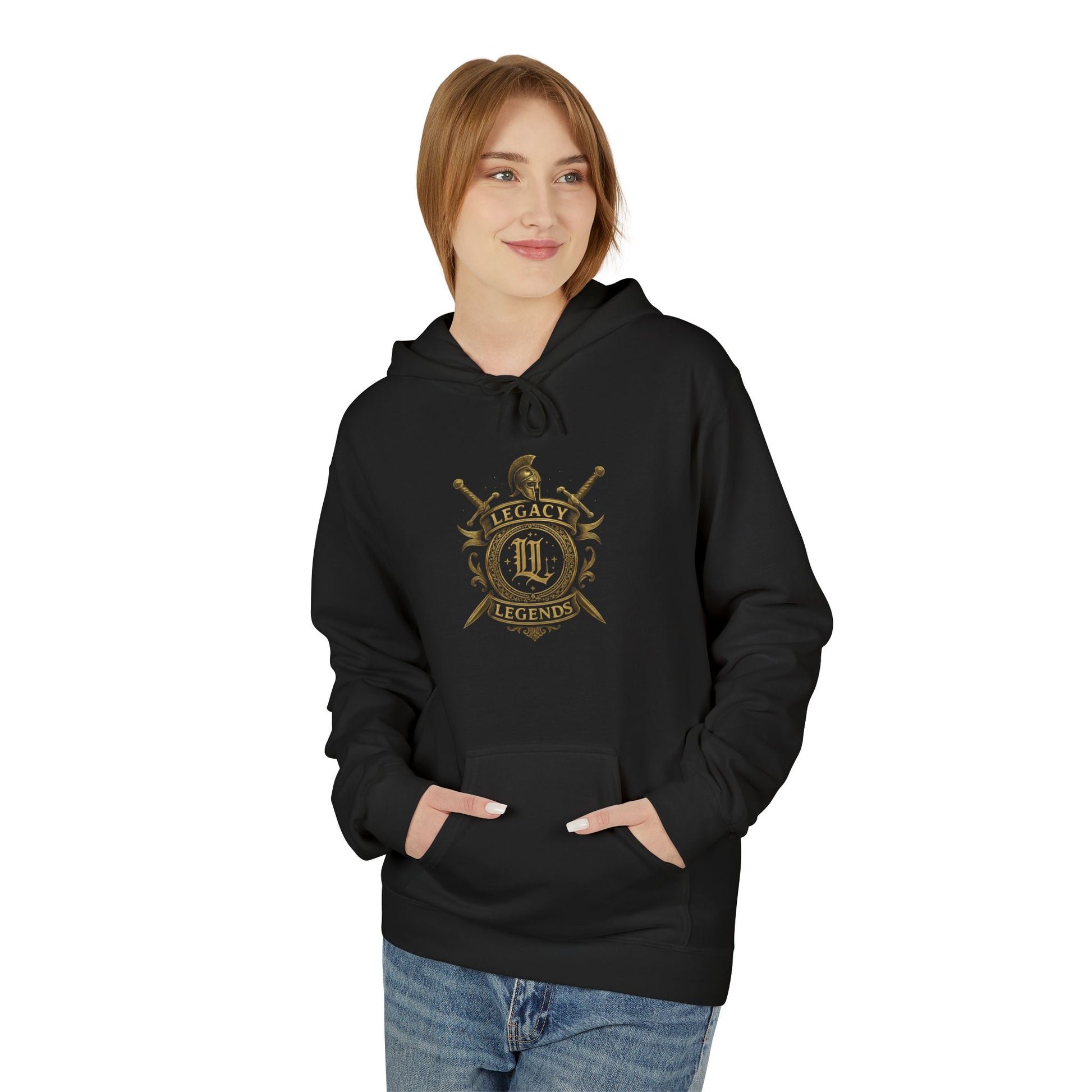 Legacy Fleece Hoodie - Wear The Legacy Become A Legend, Unisex Sweatshirt, Gift for Him, Inspirational Apparel, Cozy Wardrobe Essential