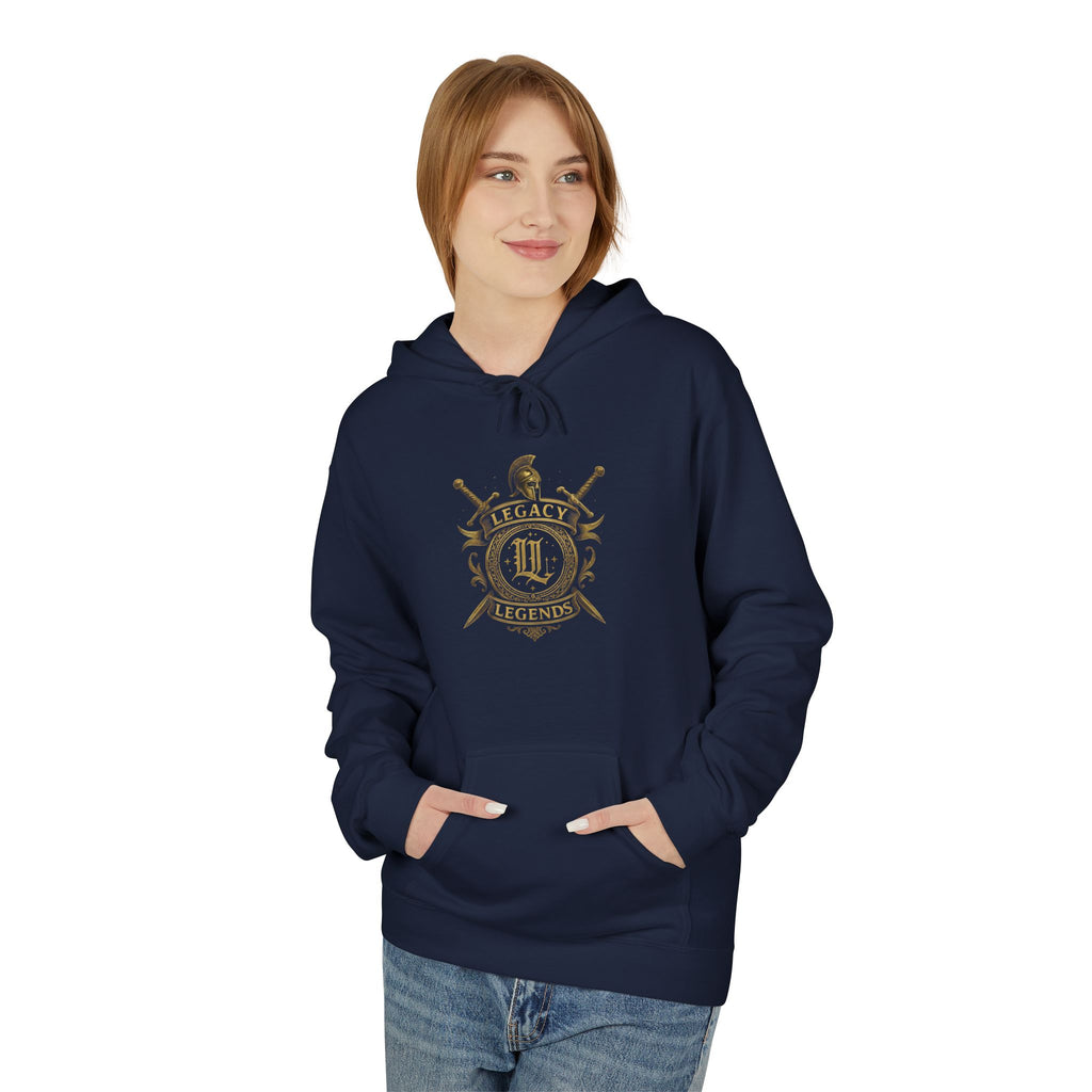 Legacy Fleece Hoodie - Wear The Legacy Become A Legend, Unisex Sweatshirt, Gift for Him, Inspirational Apparel, Cozy Wardrobe Essential
