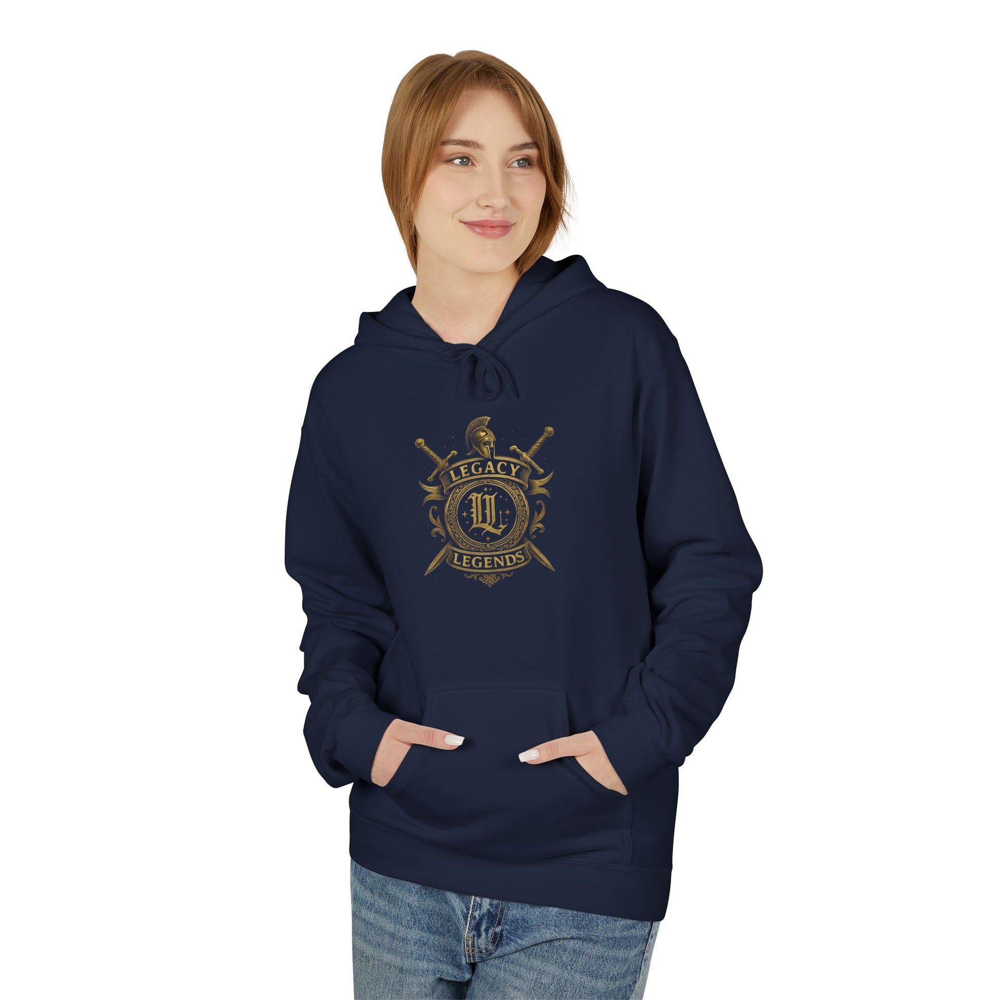 Legacy Fleece Hoodie - Wear The Legacy Become A Legend, Unisex Sweatshirt, Gift for Him, Inspirational Apparel, Cozy Wardrobe Essential