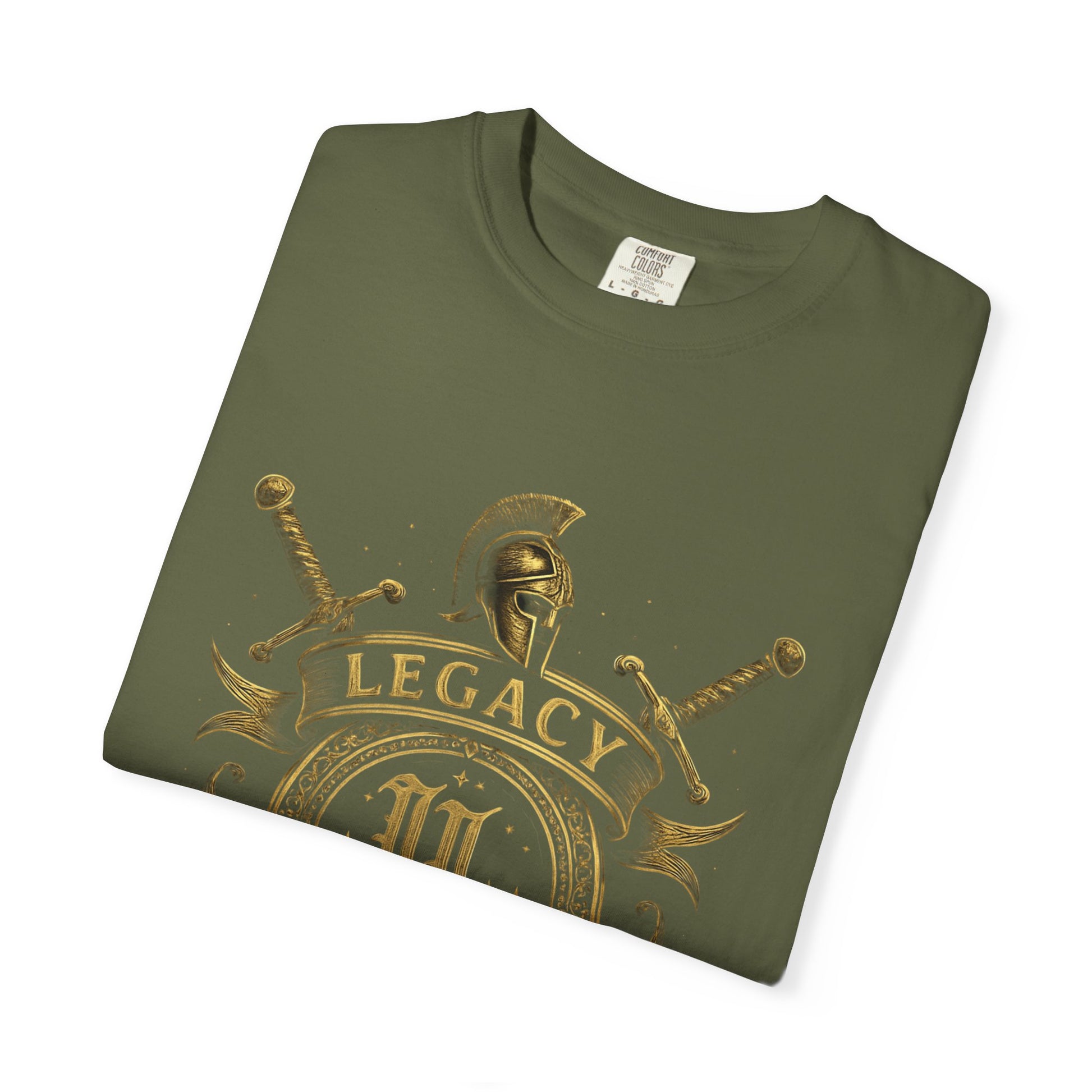 Unisex Garment-Dyed T-shirt with Legacy and Legends Design, Vintage Style Tee, Gift for History Buffs, Casual Wear, Men's & Women's Shirt