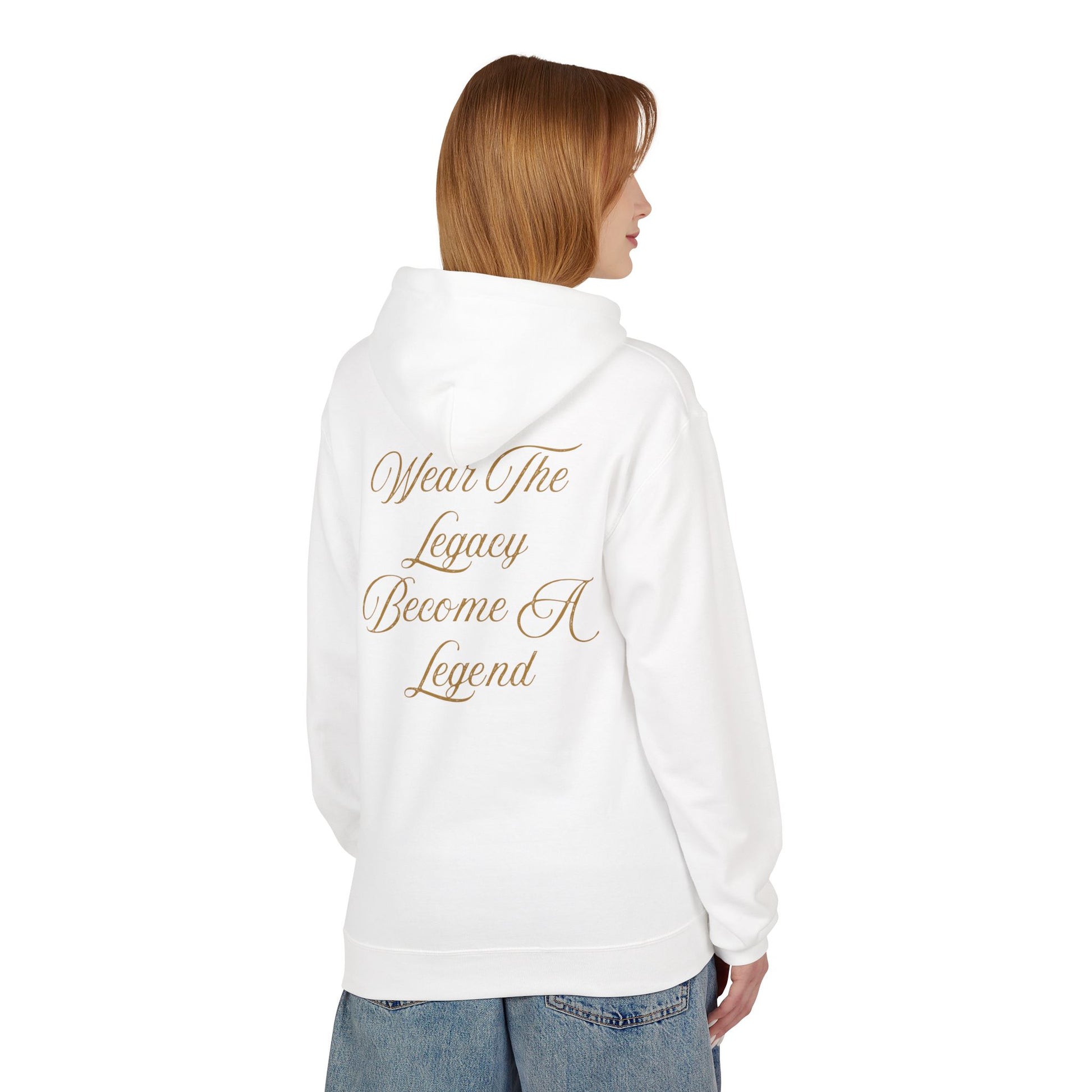Legacy Fleece Hoodie - Wear The Legacy Become A Legend, Unisex Sweatshirt, Gift for Him, Inspirational Apparel, Cozy Wardrobe Essential